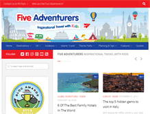 Tablet Screenshot of fiveadventurers.com